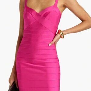 Herve Leger Bandage Mini Dress Hot Pink - XS